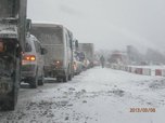 Пробка протяженностью 7 километров образовалась на федеральной трассе М60 «Владивосток-Уссурийск»