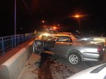 Пьяный водитель врезался в бетонный забор в Уссурийске