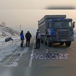 На объездной Уссурийска произошло ДТП с участием четырёх автомобилей