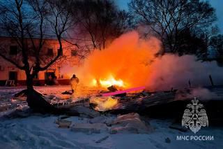 В Уссурийске от взрыва газового оборудования случился пожар 